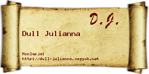 Dull Julianna névjegykártya
